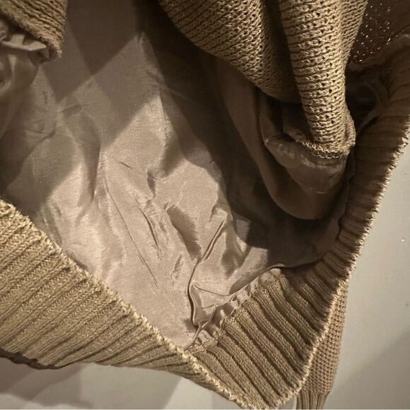 MONDO Vintage Sweater Mens Size Large Suede Knit Crew Italy - Picture 6 of 9